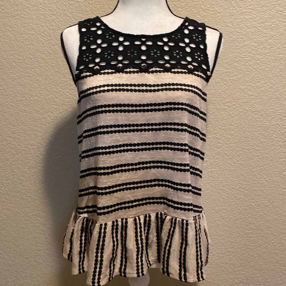 Peplum Crochet Free People Tank Top